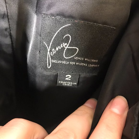 Wilsons Leather x Venus Williams Black 100% Genuine Leather Y2K Straight Pants - Picture 8 of 14